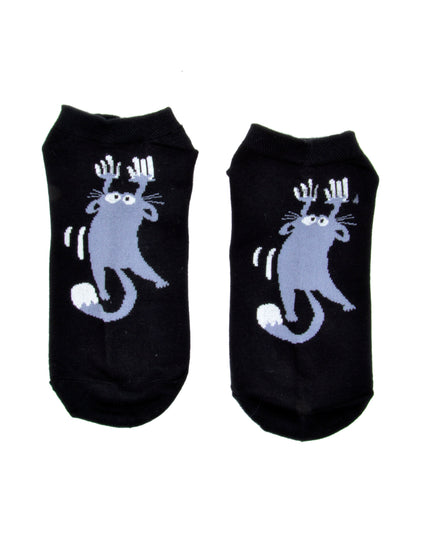 Spooky Black Cat Socks