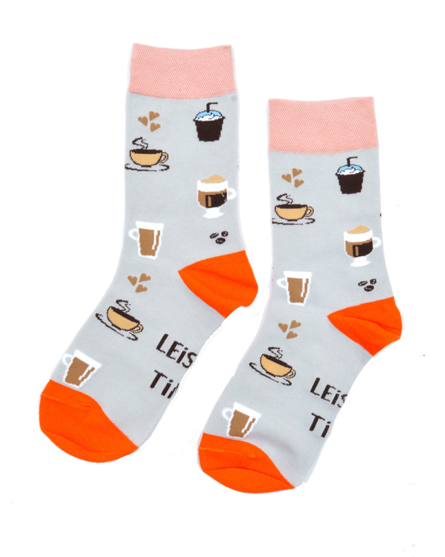Fun Gray Leisure Time Socks
