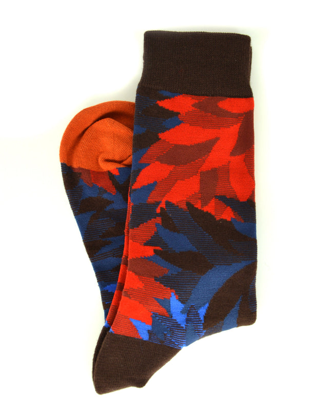 Fun Christmas Socks - Zokni Leaves Design
