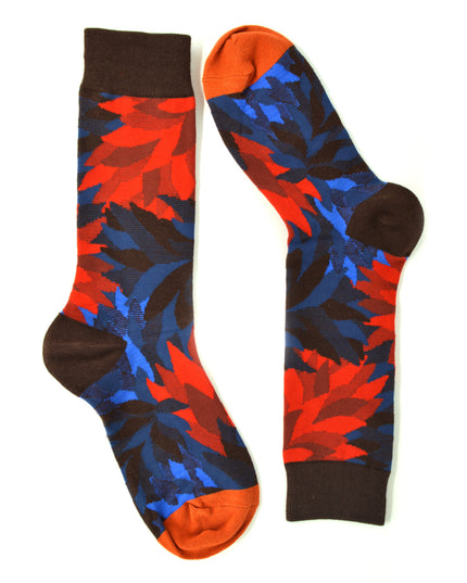 Fun Christmas Socks - Leaves Design