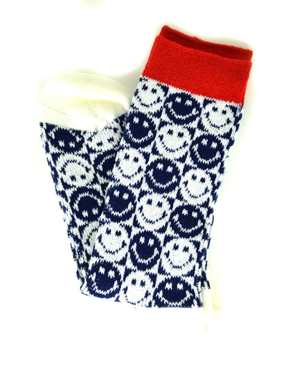 Fun Christmas Socks - Smiley Pepita Design