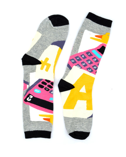 Calcetines Navideños Divertidos - Diseño de Calculadora